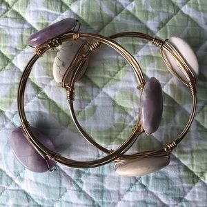 Bangle bracelets.